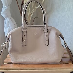 Kate Spade Taupe Leather Satchel